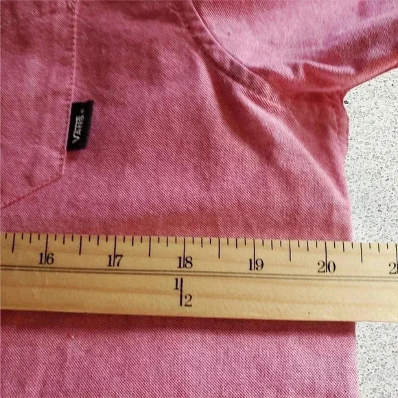 Vans men casual button up shirt pink size small - Picture 7 of 8